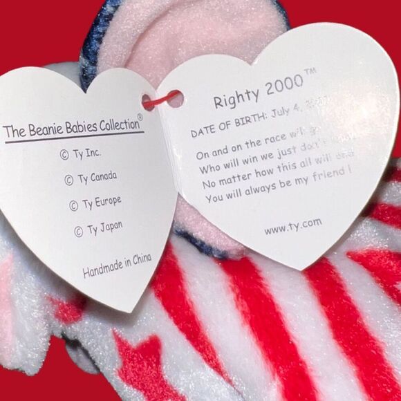 NWT Ty RIGHTY 2000 Political Elephant - RARE/Retired Beanie Baby - Picture 4 of 6